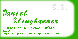 daniel klinghammer business card